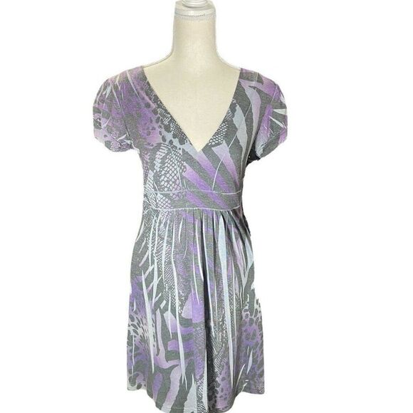 Fleurish V Neck Tie Back Multicolor Dress Size Lg - Picture 1 of 4